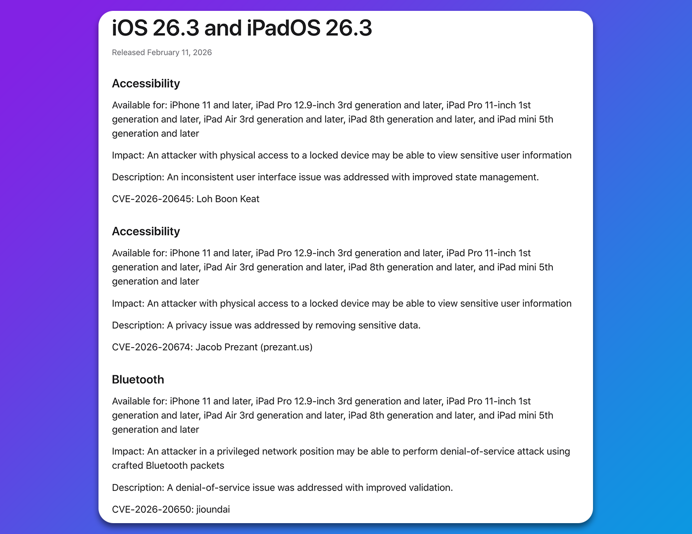 Ios 26 Form iOS 26.3 正式版发布,新功能汇总和更新建议!